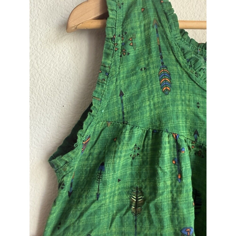 Womens Green Flowy Boho Smock  Moomoo Kurta Style Dress Maternity Resort Wear OS - Picture 7 of 11